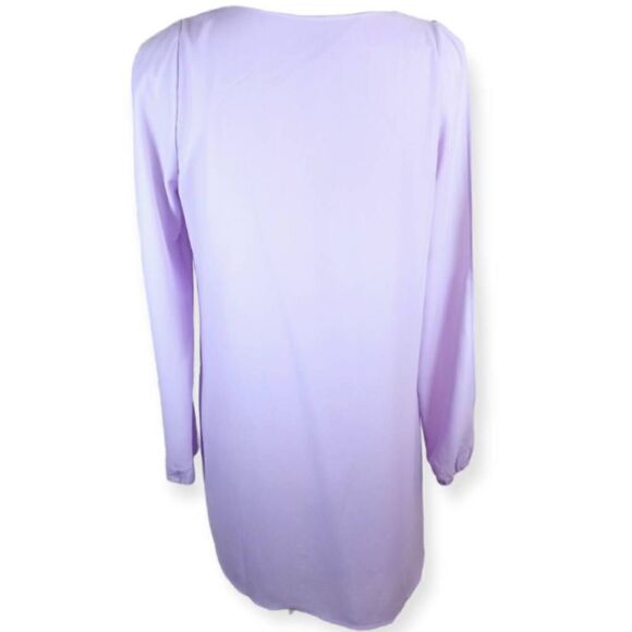 TOBI LAVENDER V-NECK SPLIT SLEEVE MINI DRESS SZ.M EUC. - Picture 5 of 8